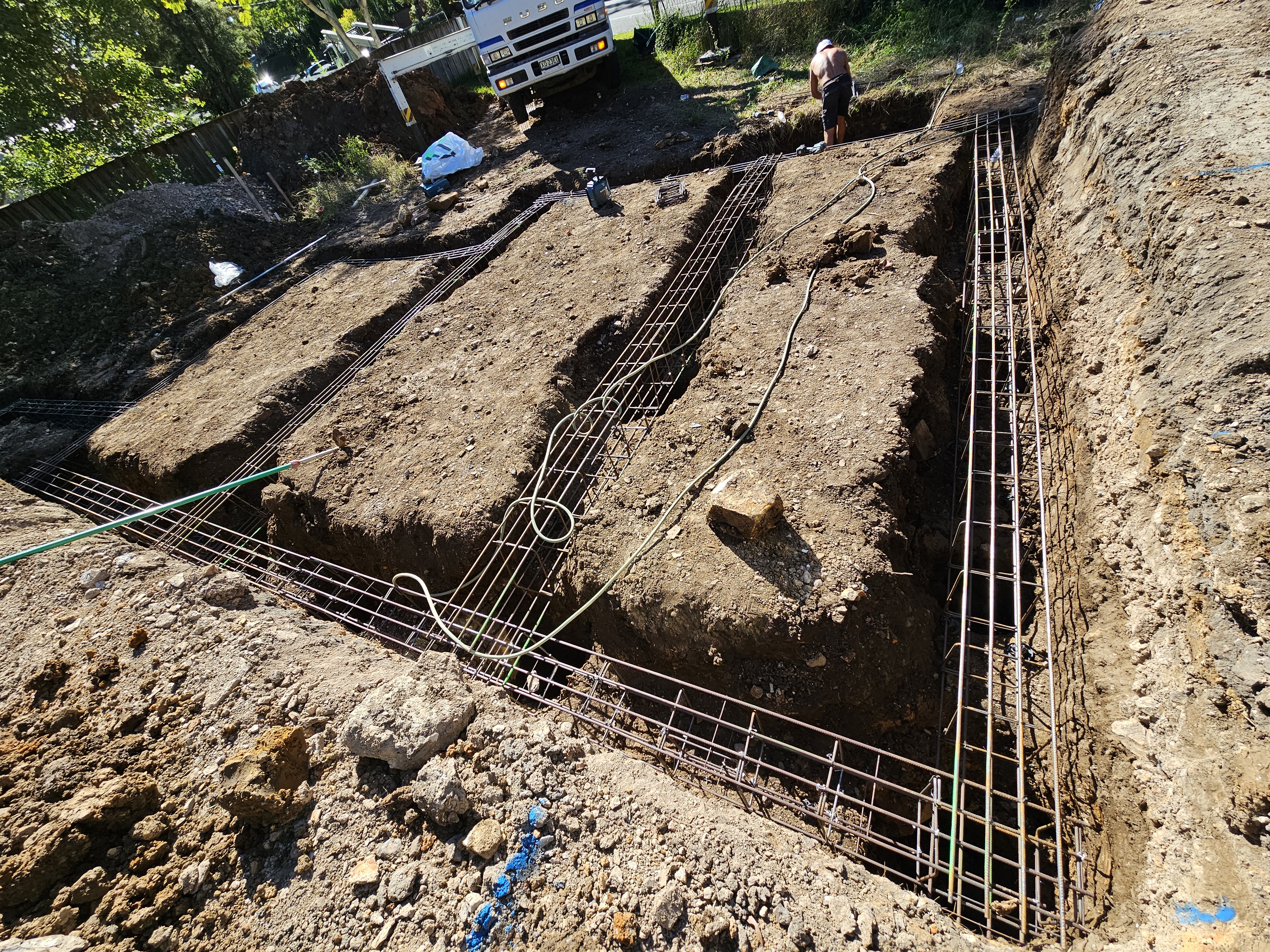 An image of a steel fixing structure for a residential project, a Diligent Concrete Group project